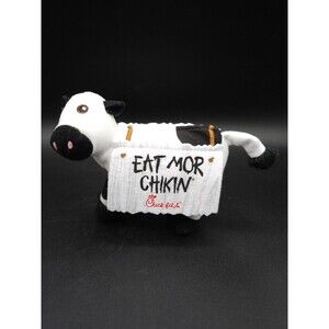Chick Fil A Eat Mor Chikin Promo Ad Sign Cow Plush 4” Perfect Stocking Stuffer